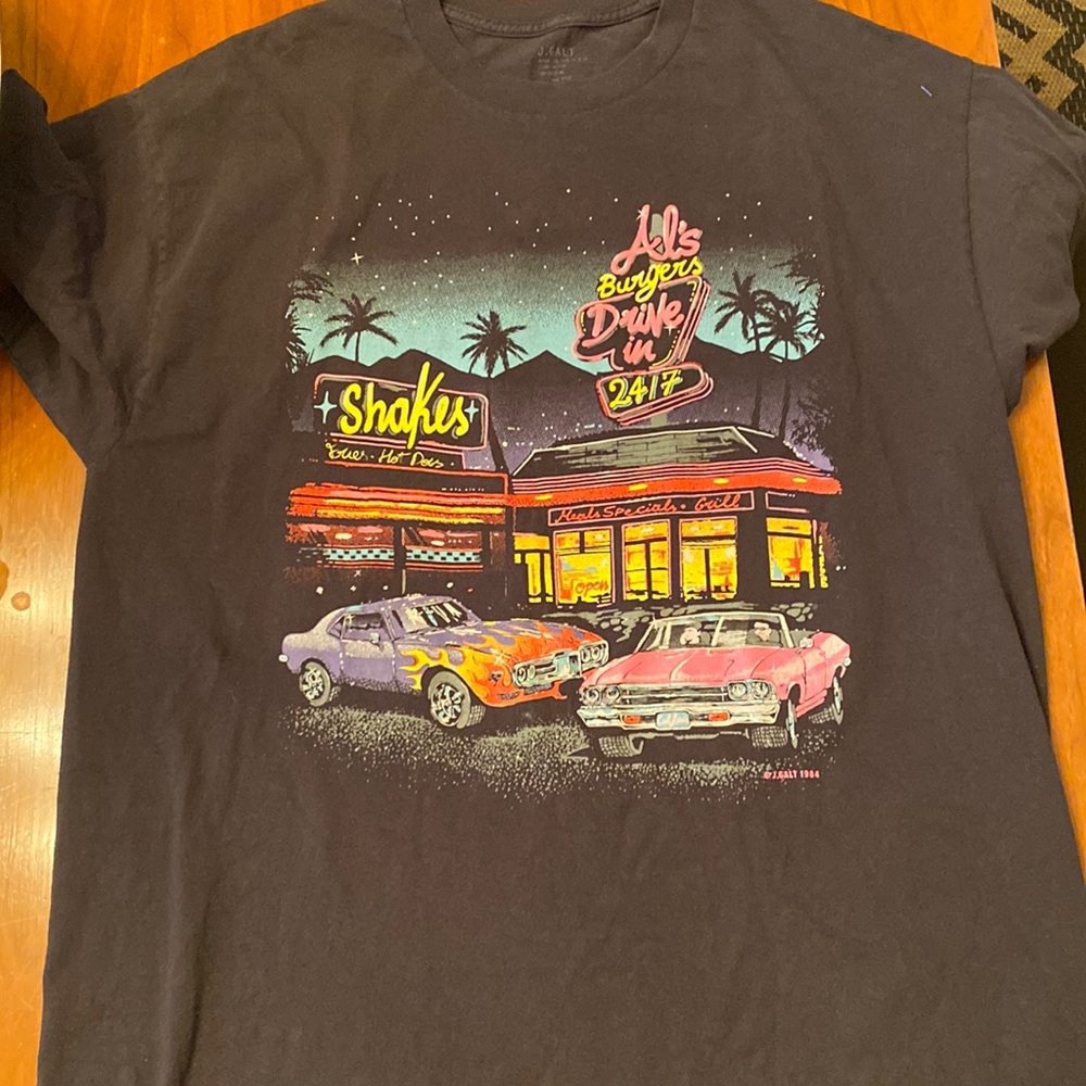 J Galt Men T Shirt One Size Black Electric Motors